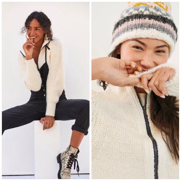 NWT ANTHROPOLOGIE WINNIE RIBBED SWEATER JACKET - Picture 13 of 13